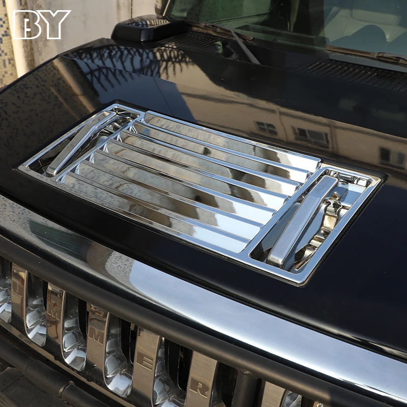 ハマー H2 HUMMER クローム フロント ミニグリルカバー バンパーグリル ハマーH2 クロームミニグリルカバー⁄1PC ハマーH2 バンパー ベント
