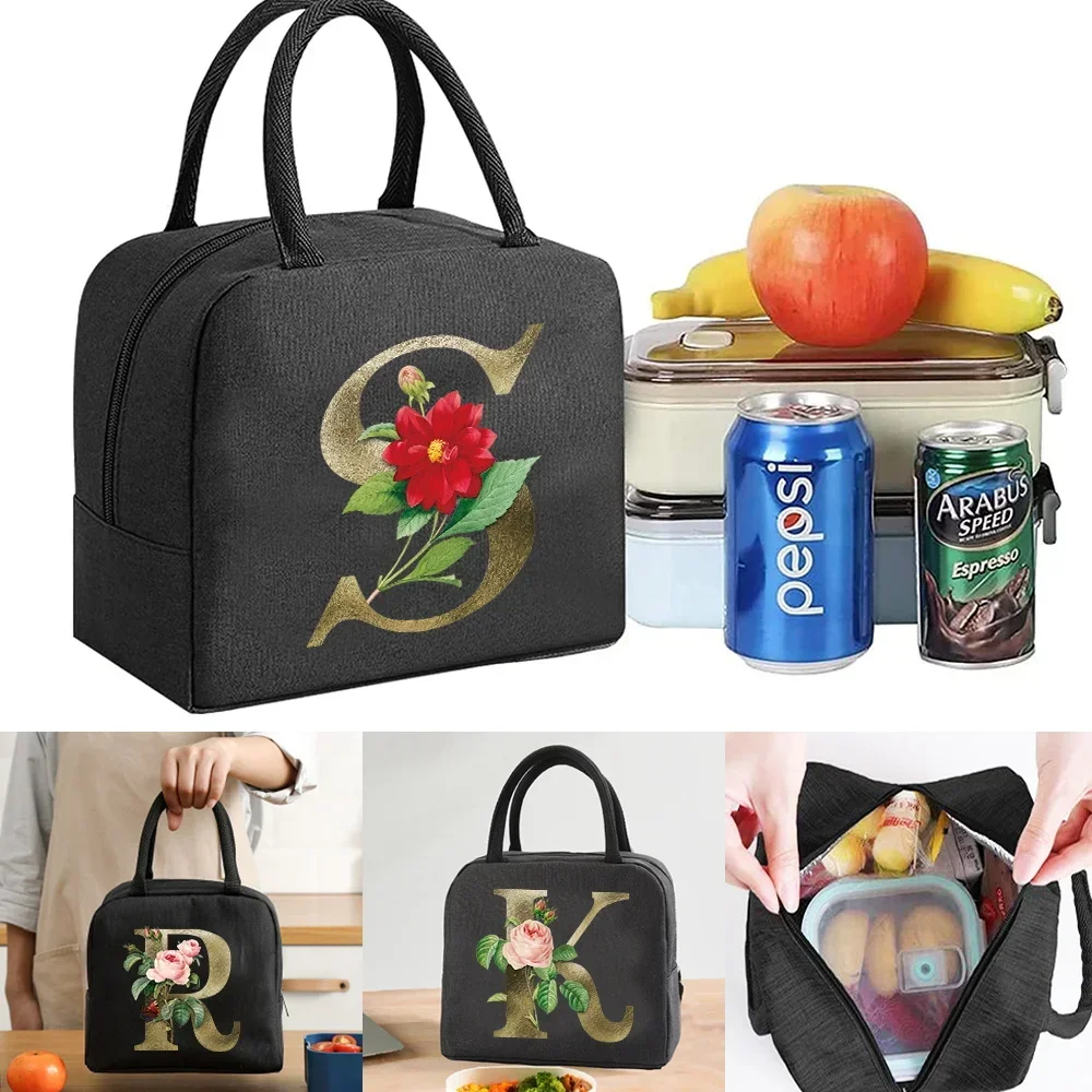 Lunch Bag Waterproof Thermal Insulation Lunch Bag Canvas Insulation To Protect Food Safety Convenient Handbag for Men and Women