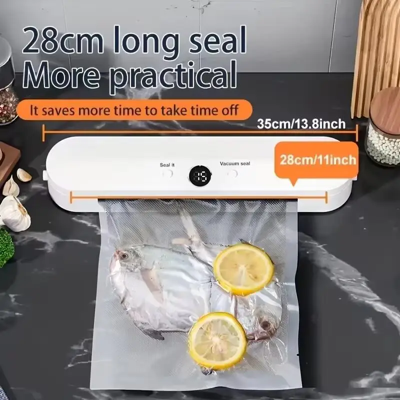 Automatic Vacuum Sealer Machine With 10pcs Free Food Saver Bags for Food Vegetables Fruits Nuts and Meat Storage Proof Sealer 4
