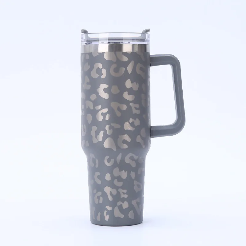 thumbnail image 1 of Taza de café con tapa de paja con asa, taza de coche con aislamiento al vacío de acero inoxidable, taza de viaje térmica helada de doble pared, 1 of 5