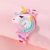 Children's Necklace Unicorn Quartz Watch Ear Clip Scrunchie Set Explosive European and American Ear Clip Scrunchie Ring 2