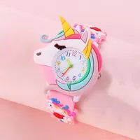 Children's Necklace Unicorn Quartz Watch Ear Clip Scrunchie Set Explosive European and American Ear Clip Scrunchie Ring 2