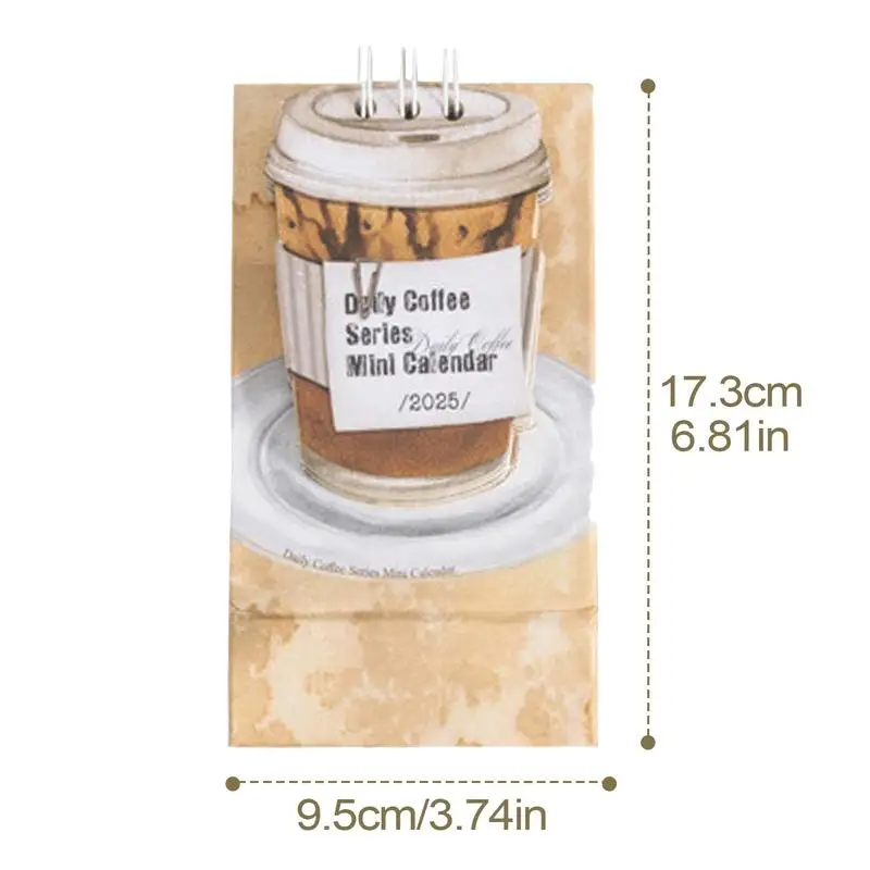 Small Desktop Calendar Small Coffee Desk Calendar Portable Desk Calendar Aesthetic Desk Calendar For School Work Classroom