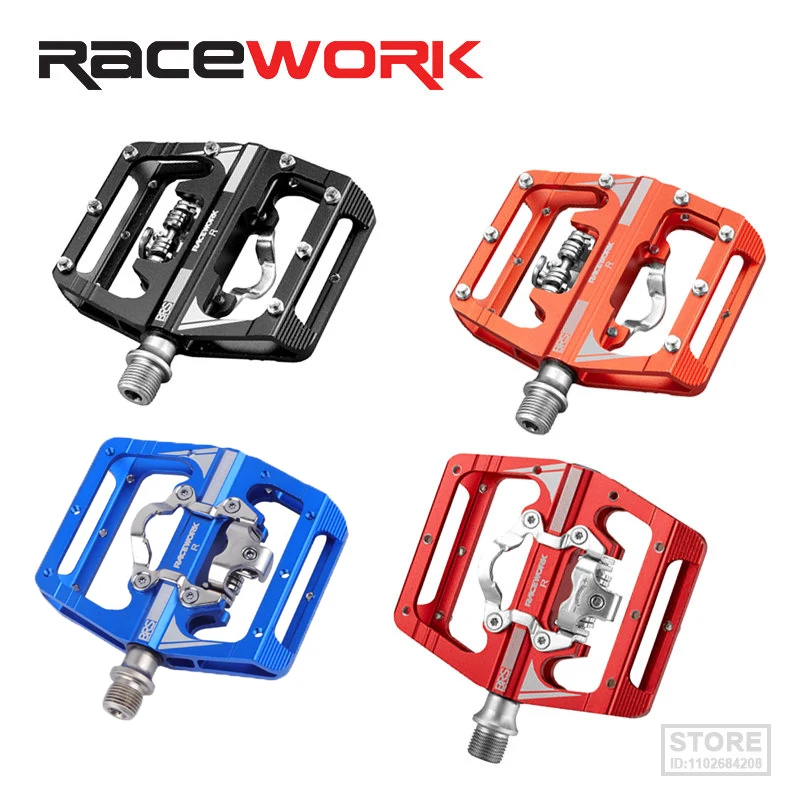 

Racework Bicycle Pedals Mtb Spd Sl Footrest Double Function Contact Platform Aluminio Gravel Bike Fixation Pedal Proposito