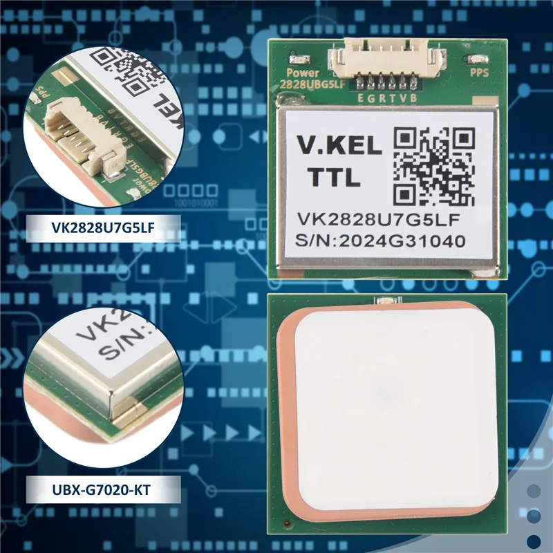 AU61-VK2828U7G5LF GPS 모듈 TTL 1-10Hz 안테나 포함 플래시 비행 제어 GPS 모델