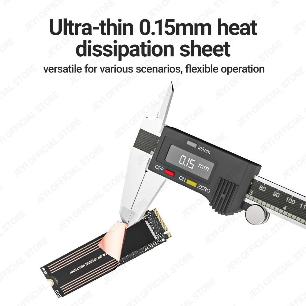 Jeyi-dissipador de Calor de Grafeno de Camada Dupla para Laptop Radiador de Refrigerador Dissipador de Calor Design de Folha de Cobre 2280 2242 2230 M.2 Ssd - Imagem 4