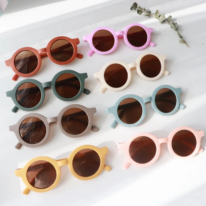 Modische Süße Kinder-Sonnenbrille Eltern-Kind Mattierte Brillen Neu 1-8 Jahre Alte Baby Dekorative Sonnenbrillen Trendige Eyewear