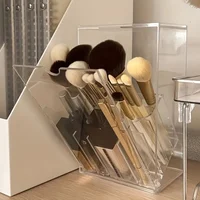 Dressing Table Storage Box Acrylic Makeup Brush Holder Transparent Adjustable Deskto Bathroom Waterproof Storage Accessories 1
