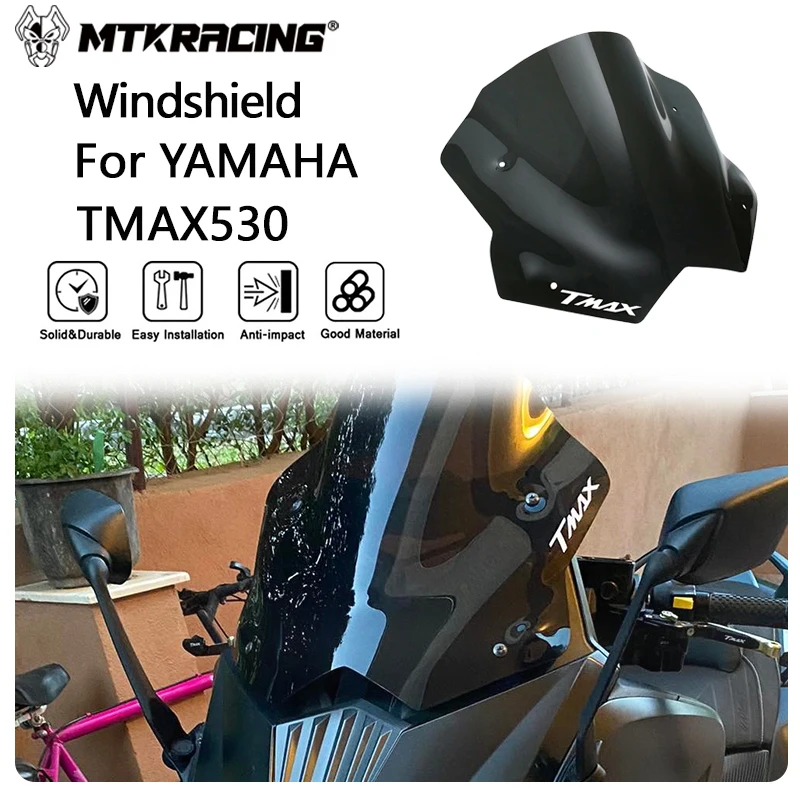 MTKRACING-Motocicleta tela frontal pára-brisa, carenagem pára-brisa, Yamaha TMAX530 T-MAX530 2012-2016