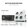4x18W Led RGBWA UV 6IN1 Color Battery Wireless 2.4G Wireless DMX Led Par Light Mini Battery Party Light 2