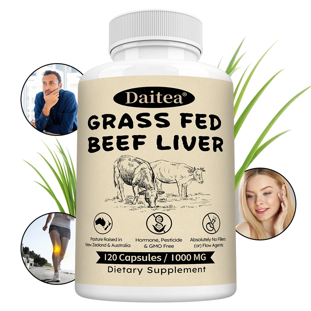 Grass-Fed Beef Liver Capsules: Supports Energy Production, Detoxification, Digestion, Immunity, and Overall Health, Non-GMO.