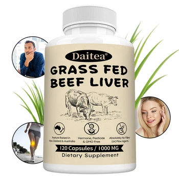 Grass-Fed Beef Liver Capsules: Supports Energy Production, Detoxification, Digestion, Immunity, and Overall Health, Non-GMO.