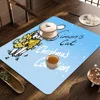 S-Simons C-Cat Absorbent Drain Mat Countertop Dry Mats Printed Coffee Machine Draining Pad Kitchen Table Tableware Placemats 6