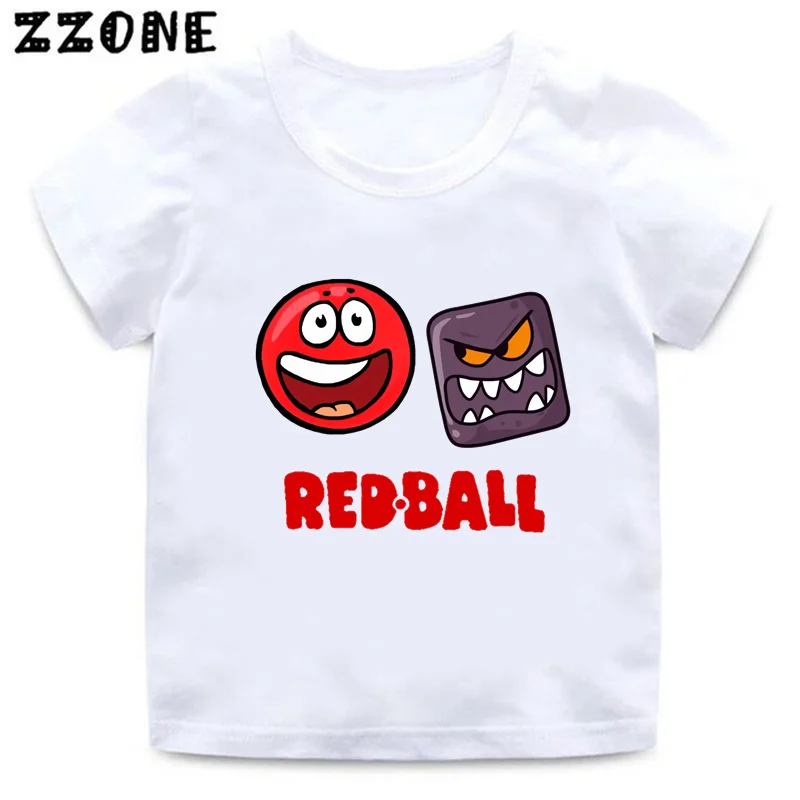 Hot Sale Red Ball 4 Print Cartoon Kids T-Shirts Funny Game Baby Girls Clothes Boys Short Sleeve T shirt Children Tops,HKP5849