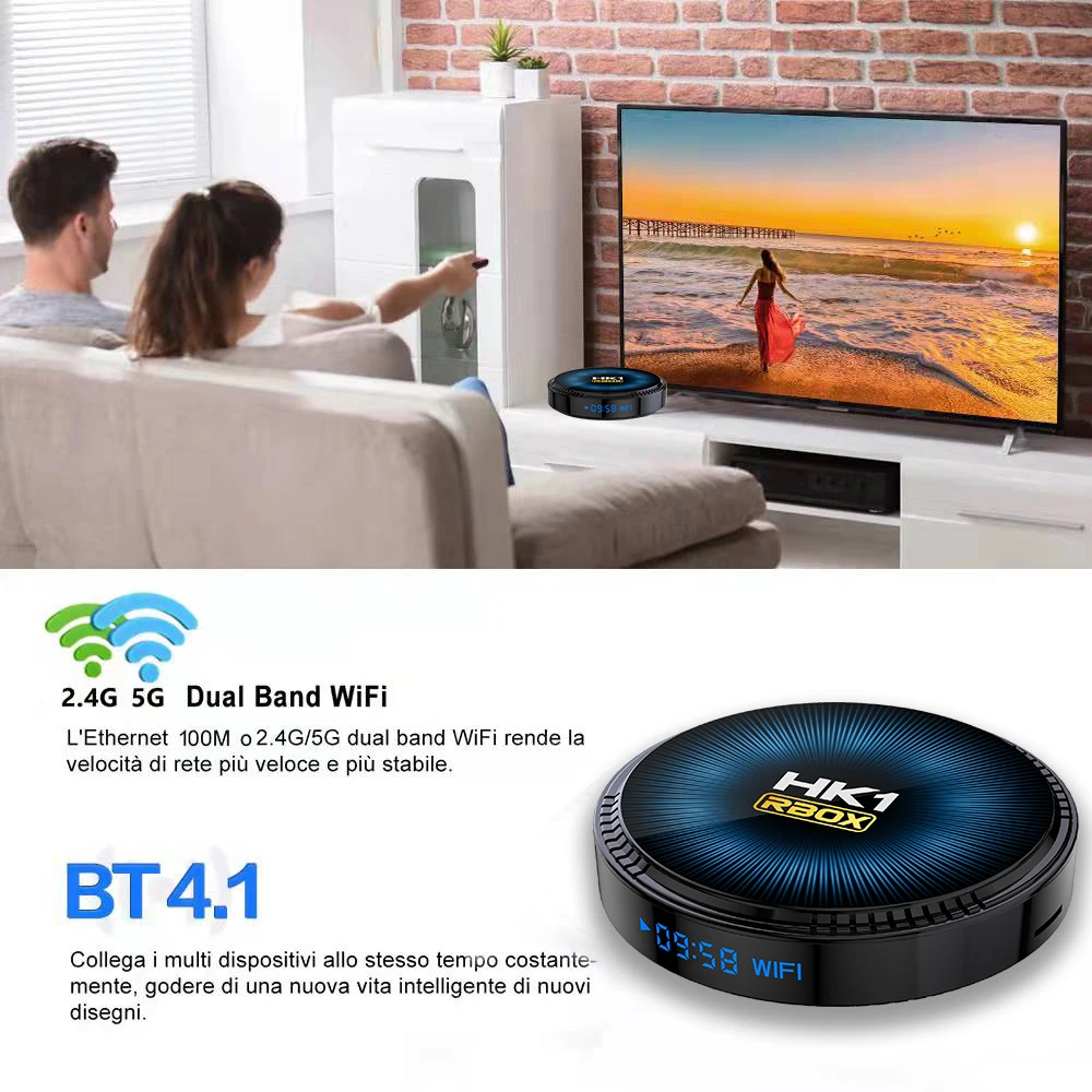 HK1 RBOX W2 Android 11 TV Box Amlogic S905W2 16GB 32GB 64GB AV1 2.4G 5G Dual Wifi BT4.1 3D H.265 4K HDR Media Player HK1RBOX smart tv box tv box streaming media player