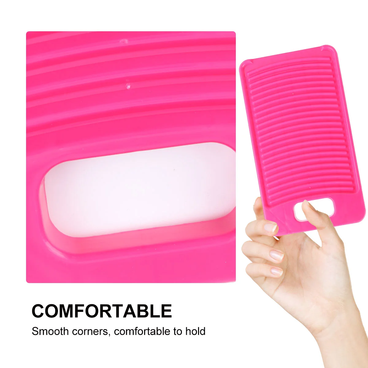 Portable Durable Washboard Laundry Board Hand Scrubboards Cleaning Supplies Plastic Bright Color Design Mini Clothes Washer Home