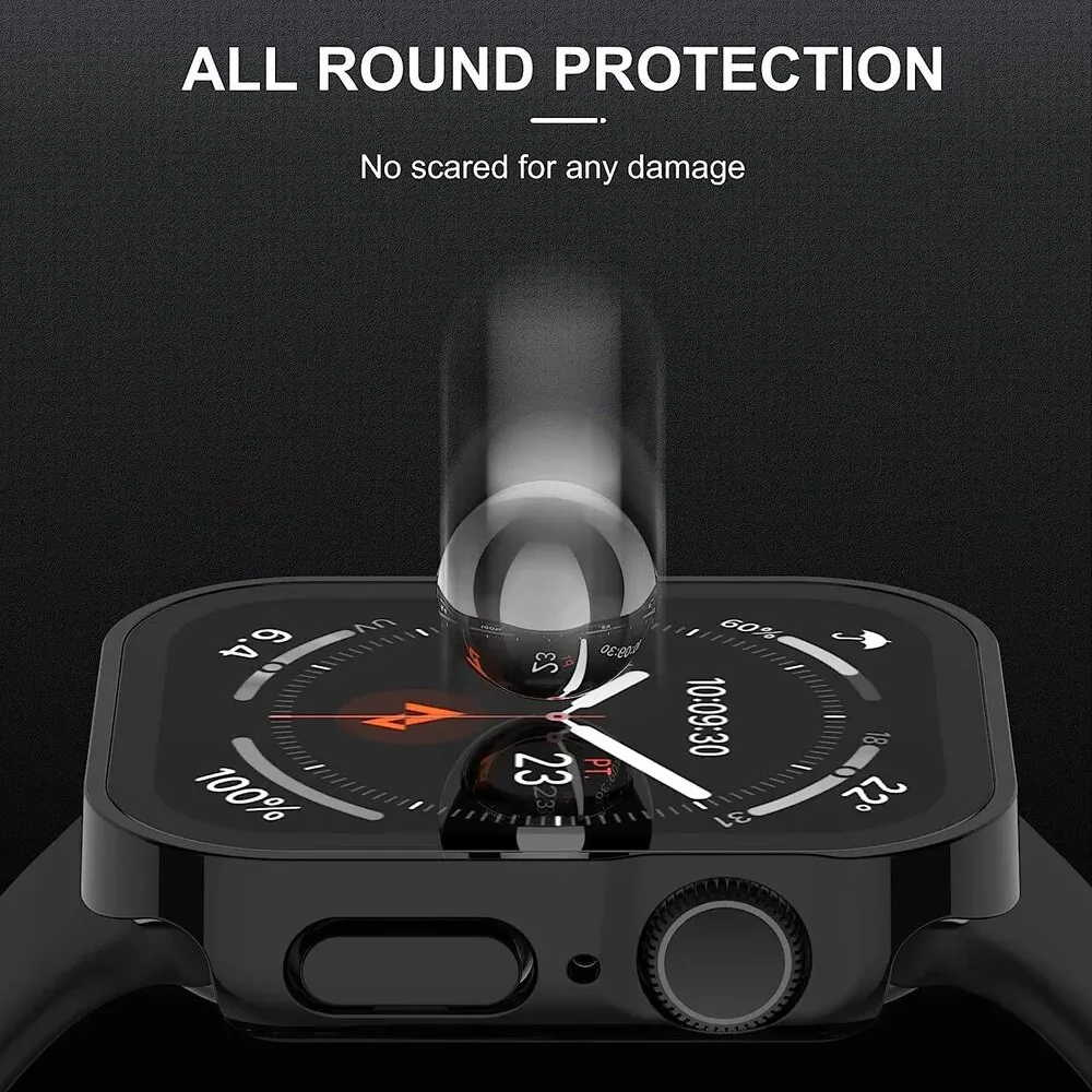 Apple Watch Screen Protector Case Waterproof Case For Apple Watch Series 9 8 7 Ultra 49mm 45mm 41mm Screen Protector For IWatch 4 5 SE 6 44mm 40mm Back Cover