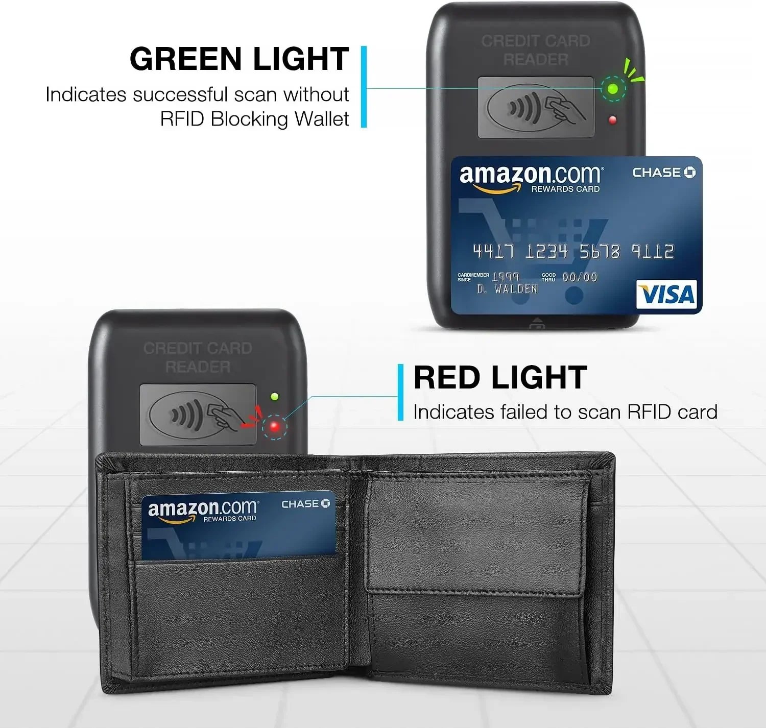 Classic Mens Black Leather Wallets Solid Soft Credit Cards Holders Slim RFID Blocking Purses Coin Pocket Banknote Compartments 3