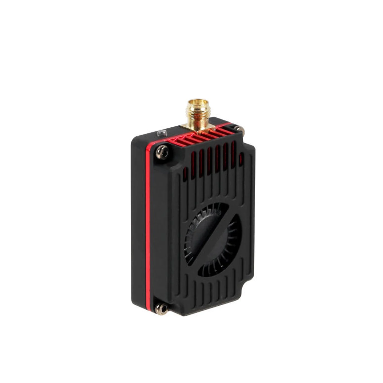 Antenne Cherry II dépliée à côté du module VTX RUSHFPV, système FPV haute puissance pour longue portée.