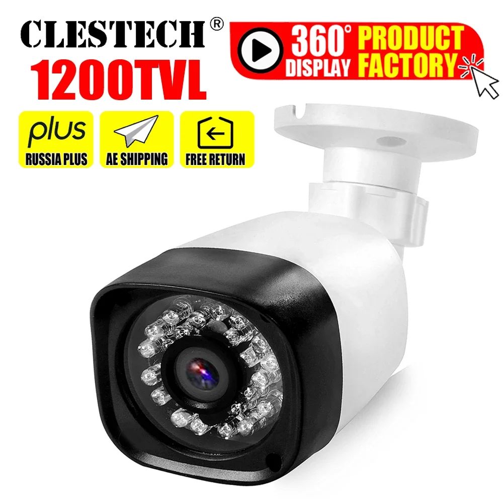 BigSale Real 1200TVL Cmos CCTV HD Camera IRCUT led 30m Night Vision Video Waterproof IP66 monitoring security mini vidicon