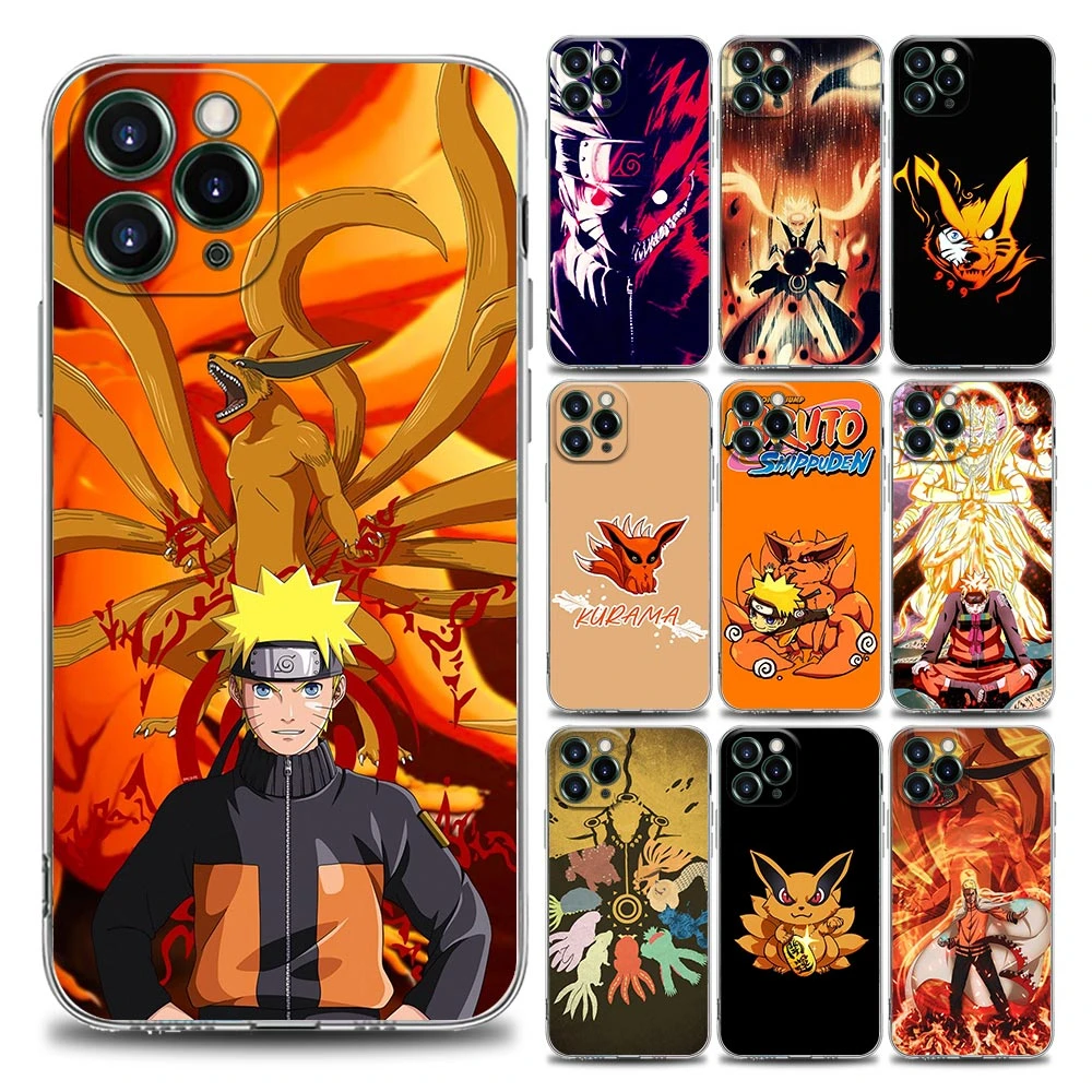 iphone 13 pro max wallet case Naruto Kurama Uzumaki Naruto Clear Phone Case for iPhone 11 12 13 Pro Max 7 8 SE XR XS Max 5 5s 6 6s Plus Soft Silicon 13 pro max cases