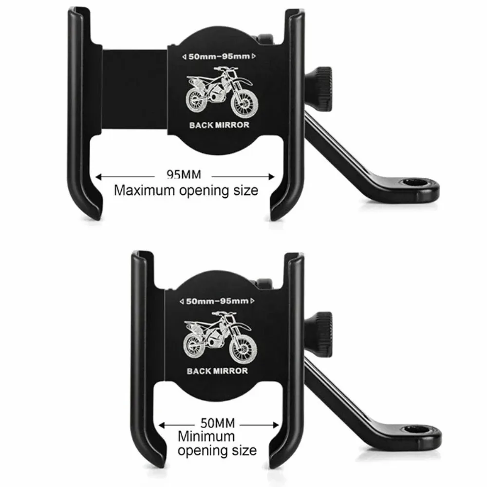 Aluminium Legierung Fahrrad Telefon Halter GPS Halterung Rückspiegel Halterung Clip Moto Lenker Für Xiaomi iPhone Samsung Huawei Telefon – Detail 8