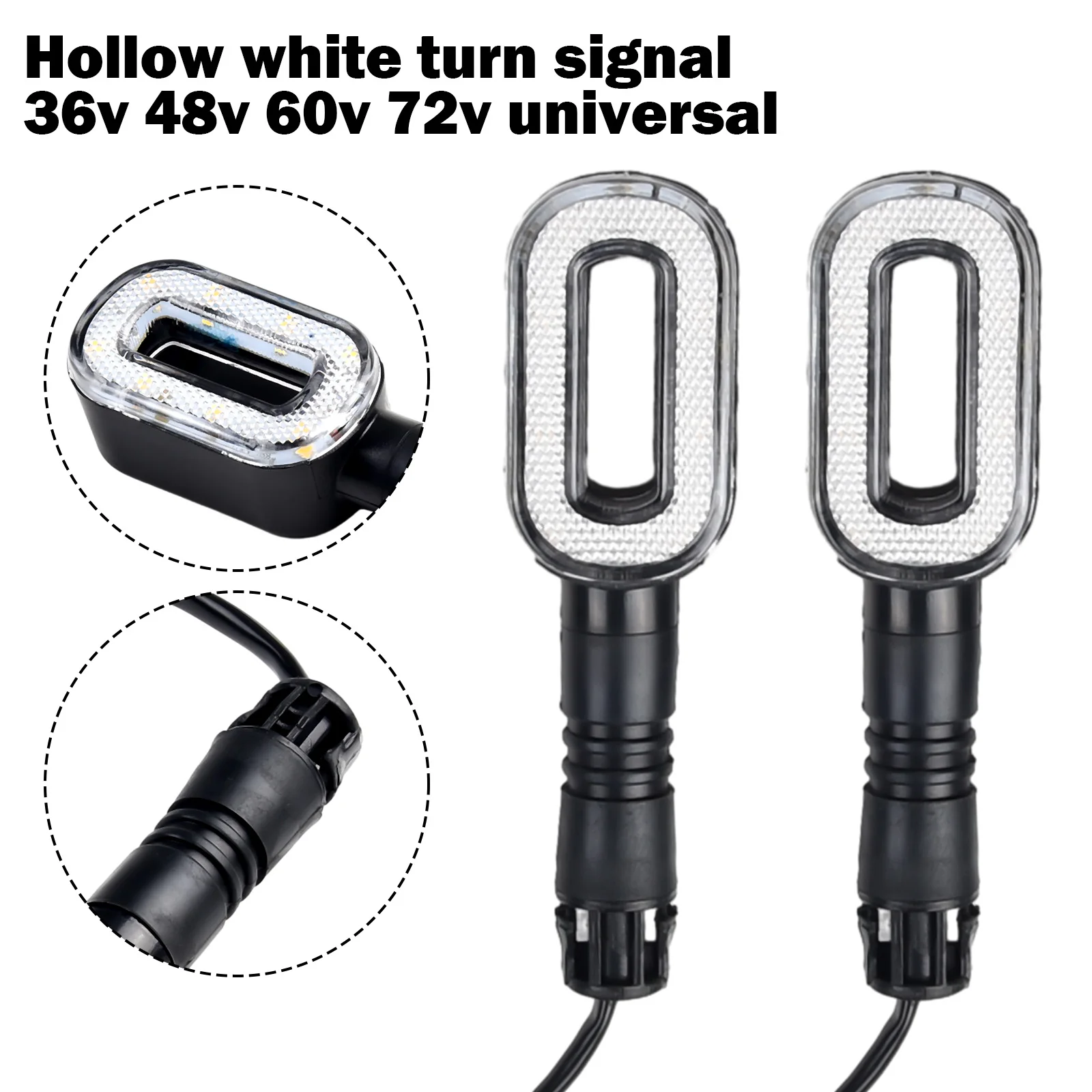

Brand New Outdoor Garden Taillight Rear Rack Lamp LED Parts Replacement Turn Signal Two Color 60x35MM ABS Black