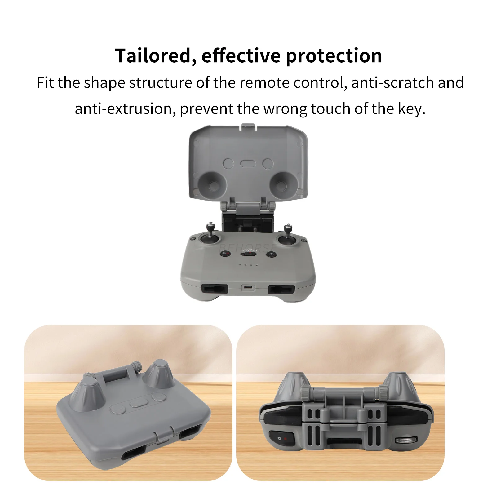 Housse de Protection pour Télécommande DJI RC-N1/RC-N2/RC-N3 vue de dos, avec texture antidérapante visible.