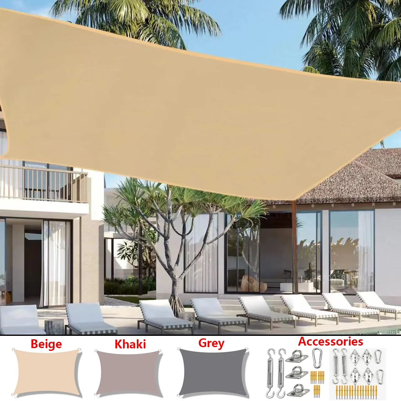 Sunshade Ø 160 cm UV protection Polinylon 8 Rods Iron main image 1
