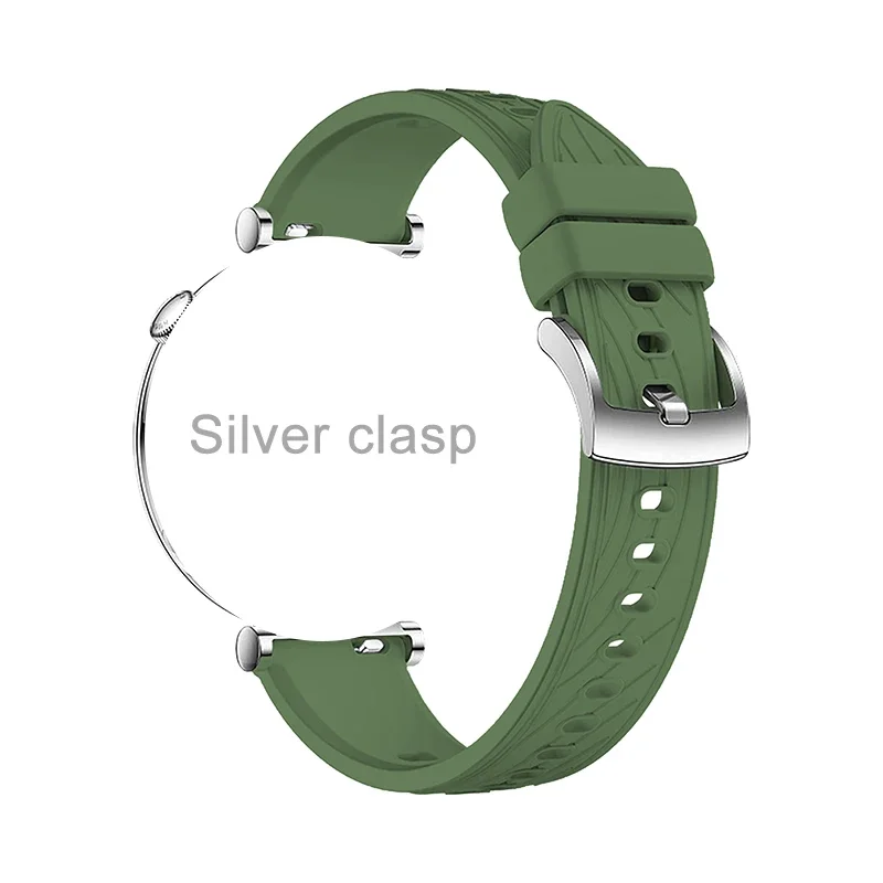 Elegant 18mm Two-Tone Classic Buckle Bracelet Strap in Silver/Gold