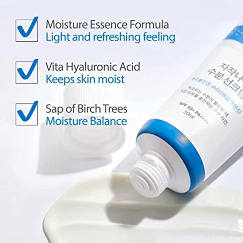 50ml facial sunscreen PF50+ PA++++ sunscreen birch juice moisturizing skin care effective UV protection Korean sunscreen 6