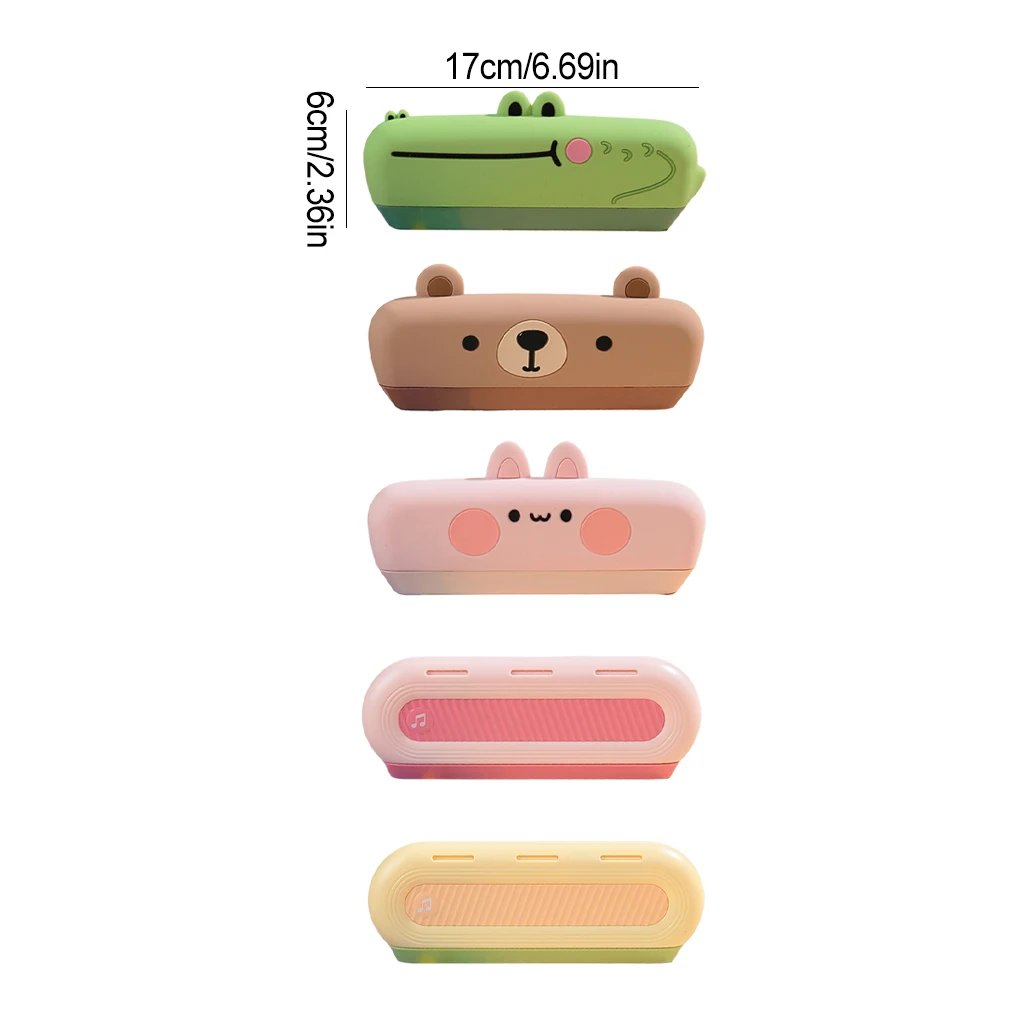 Silica Gel Children Mouth Organ Harmonica Multi-Functional Instrument For Kids Exquisite Gift Safe