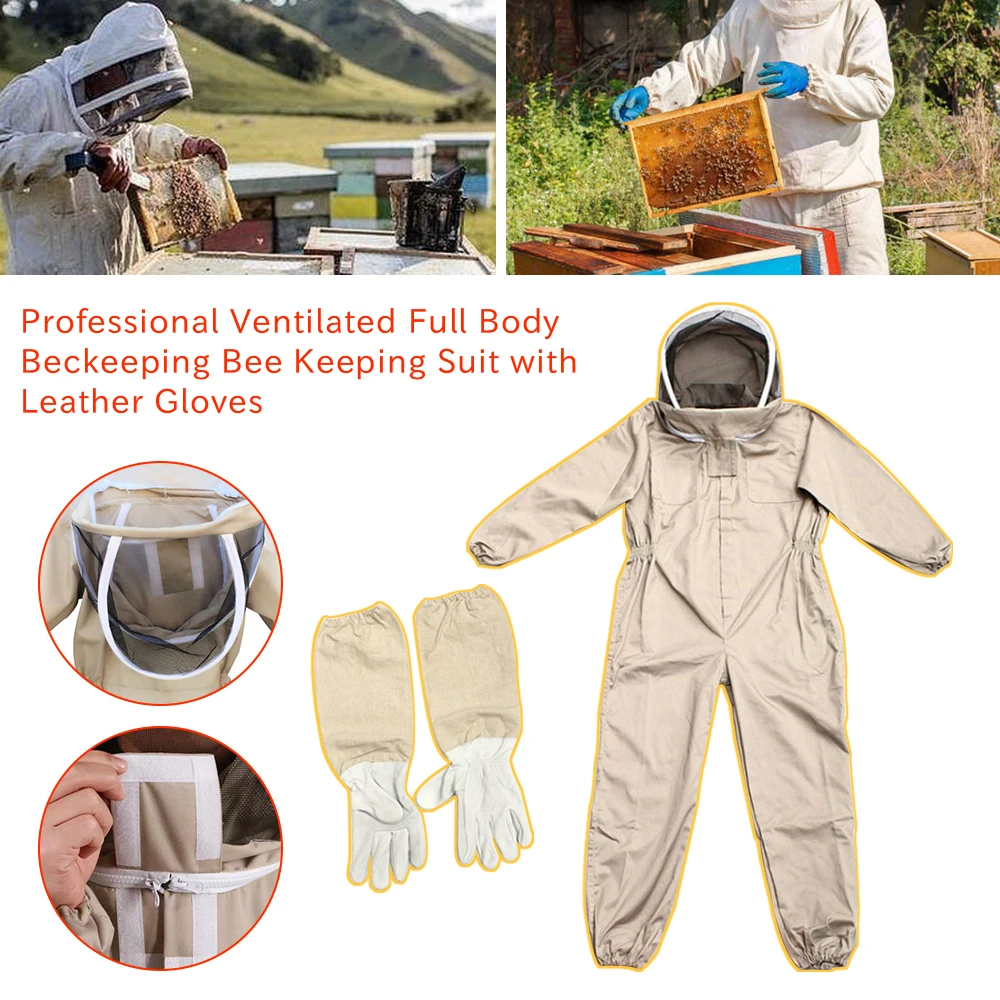 Traje de apicultura profesional de cuerpo completo, traje con capucha  ventilado, ropa protectora de apicultor, equipo antiabejas - AliExpress