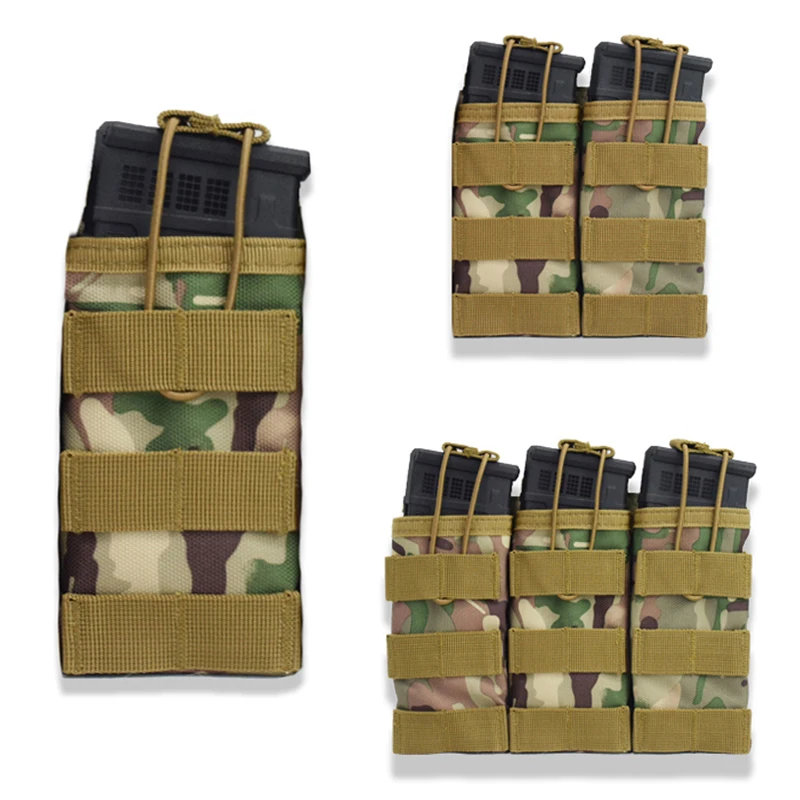 Hunting Accessories Open Top Single/Double/Triple Molle Magazine Pouch Tactical Pouch Paintball Airsoft Magazine Cartridge Bag