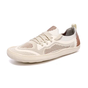 Wide Toe Box Barefoot Shoes Unisex Casual Sneakers Non-Slip Breathable Minimalist Walking Shoes for Men Women Outdoo