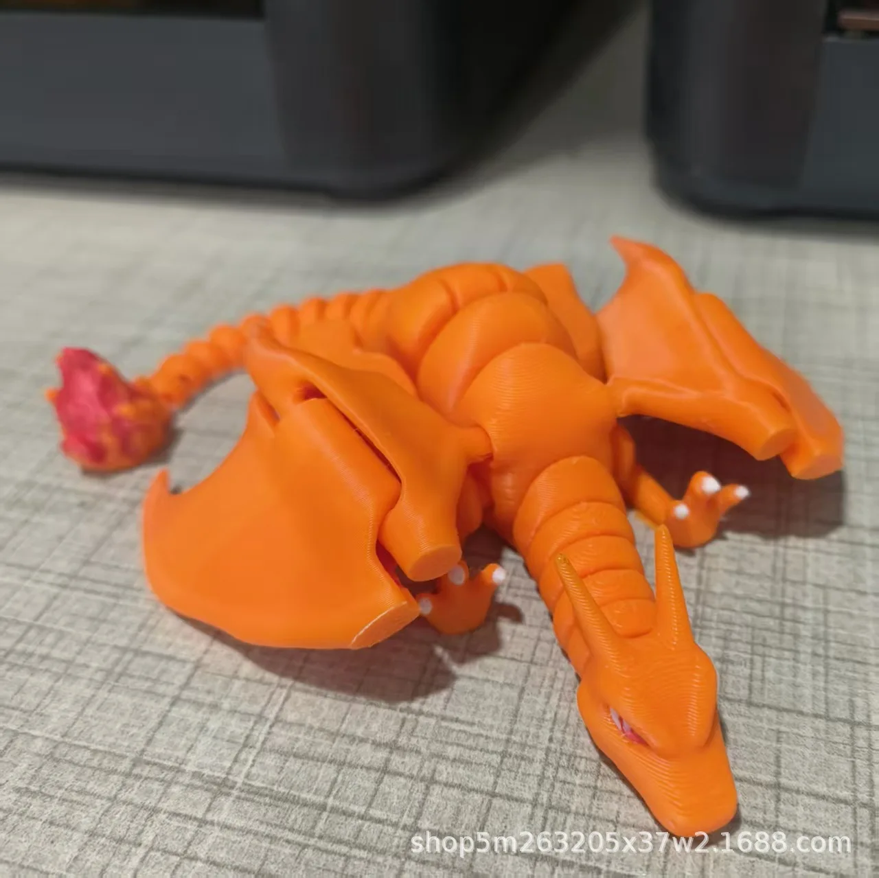 3D Printed Charizard Anime Character Figure - Articulated Desk Ornament Toy