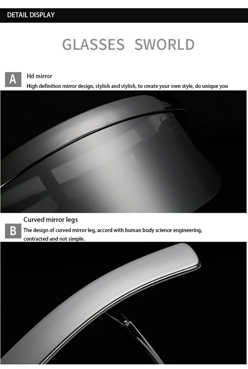 Designer Visor Sunglasses For Women And Men Large Half Frame_voghion.com