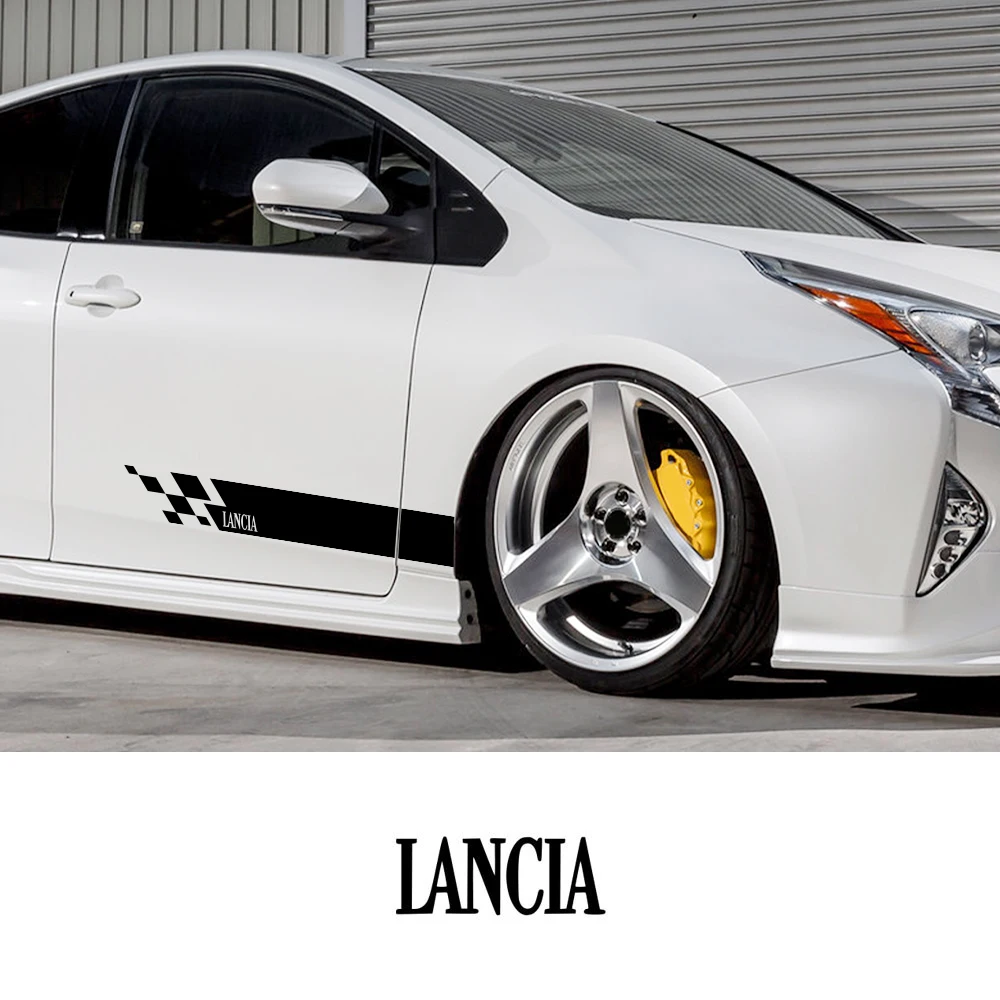2 Pezzi Adesivi Laterali Per Portiera Dell'Auto Decalcomania In Pellicola Vinilica Per Lancia Delta Stratos Y Phedra Thema Ypsilon Accessori Per La Me