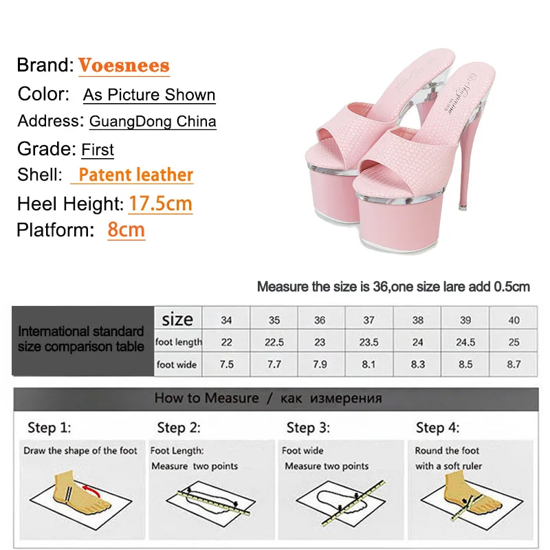 Super High Heels Slippers Thick Platform Snake Print Women Pumps 17.5CM Summer Models Shoes Europe And America Stiletto Sandals