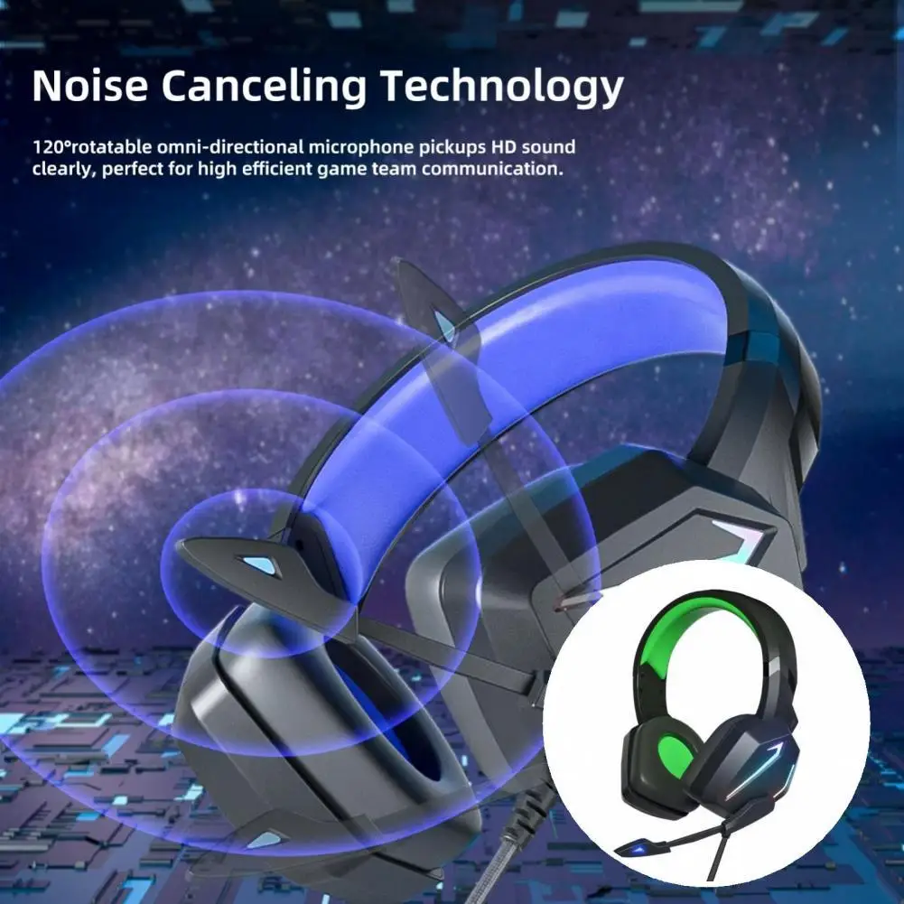 

High Quality PC Headphone with Microphone Headset Lightweight HiFi Sound