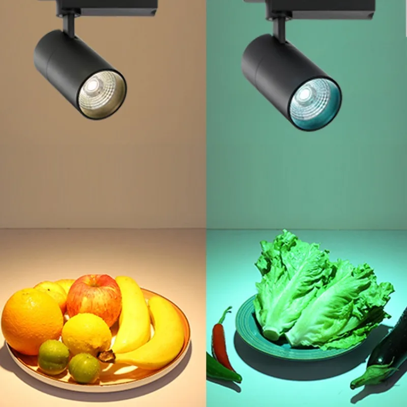 Led Track Light Fixture COB Wall Lamp Rail Spot Lights Led 30W  Spotlight Fresh Meat Vegetable Seafood Supermarket Lamp