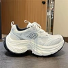 Luxury Designer Chunky Heel Platform Sneakers Mixed Color Unisex Shoes All Match Increasing Runway Casual Trainers Cool Boy New 5