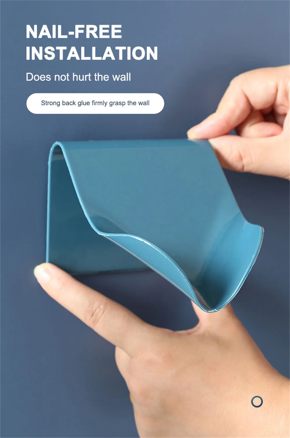 Description Picture 6 of itemHigh Quality Soap Dish Wall-Mounted Soap Box Drainage Soap Holder Soap Rack Punch-Free Soap Sponge Shelf Bathroom Accessories