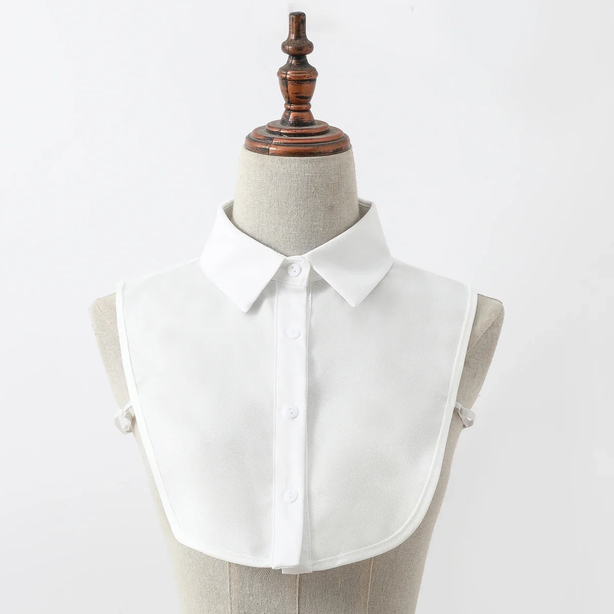 Fake Collar Women's Pointed Neck Half Shirt Style Chiffon Fake Collar