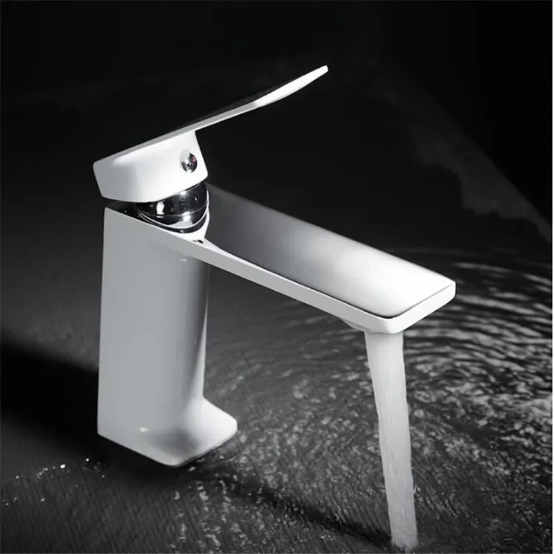 Description Picture 5 of itemGold White  Bathroom Faucet Basin Mixer Tap Black Wash Hot & Cold Waterfall Brass New Arrivals