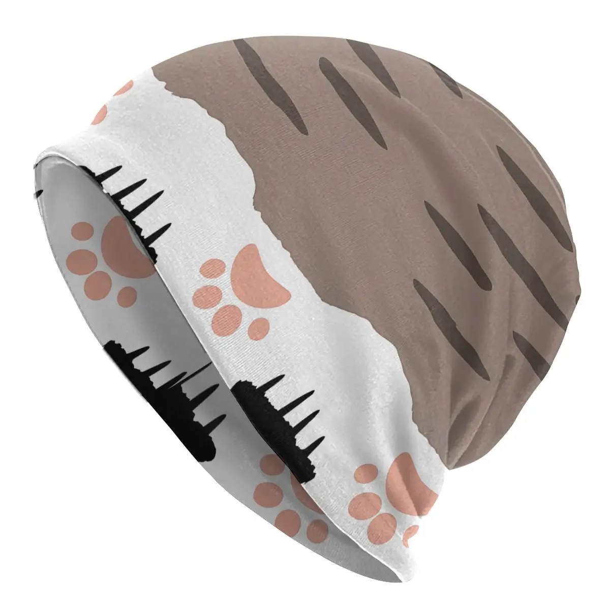 

Animal Skin Skullies Beanies Caps Cat Paw Thin Hat Autumn Spring Bonnet Hats Men Women's Hip Hop Ski Cap