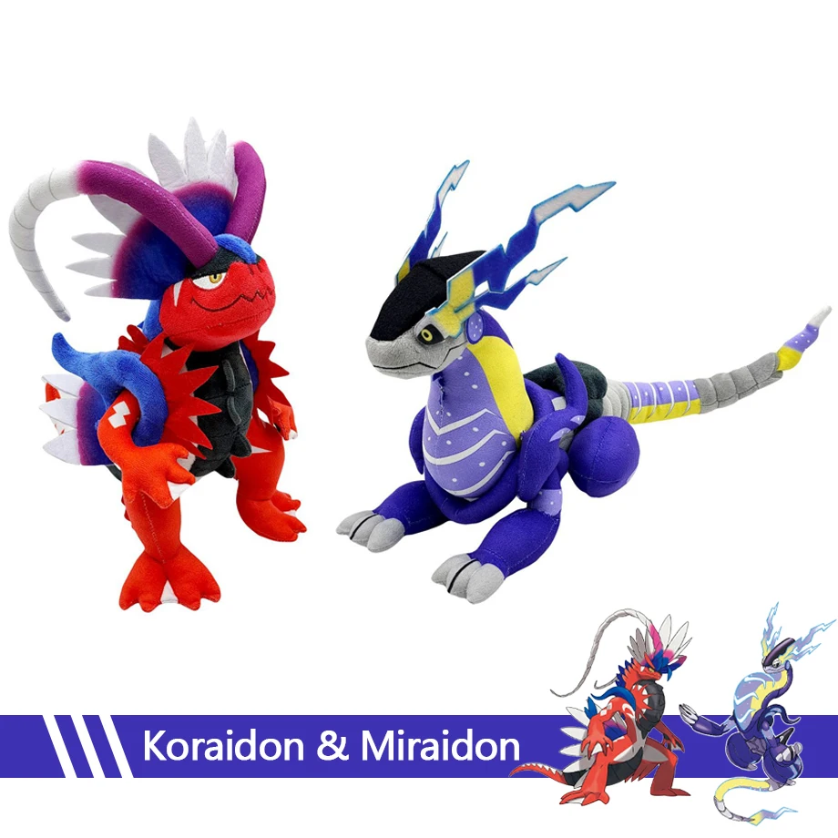 

Pokemon Scarlet Violet Series Plush Toy Koraidon Miraidon Anime Figures Model Doll Monsters Peripherals for Kids Birthday Gifts