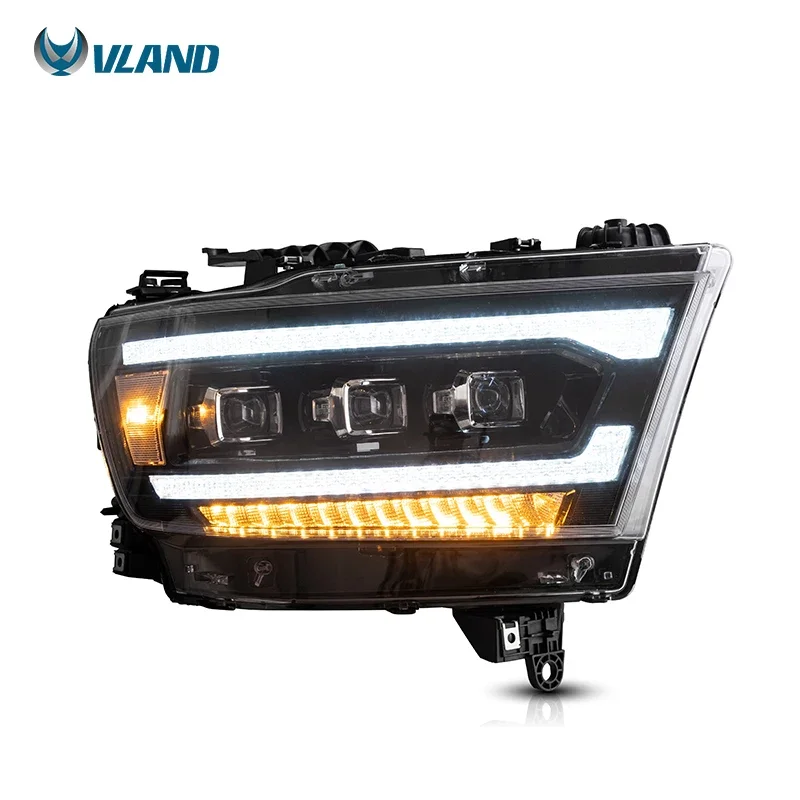 공장 전체 LED 전조등 조립 2019 2020 2021, 닷지 램 1500 전조등용 순차 방향 지시등 포함
