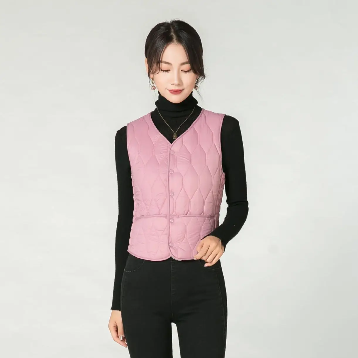 

Women Sleeveless Jackets 2023 New Arrivals Ultra Lightweight Female Liner Shitting Top Grade White Duck Down Slim Vest T396