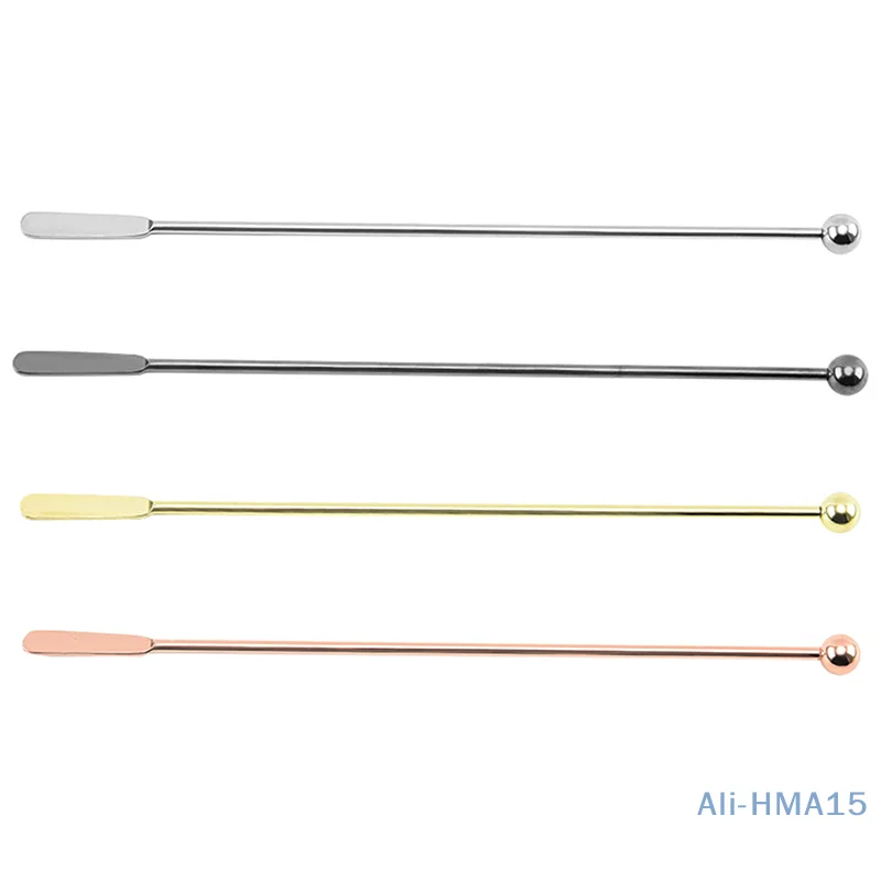 1pc Stainless Steel Cocktail Drink Stirring Sticks Reusable Bartender Wine Stirrer Puddler Muddler Mixer Party Bar Accessories